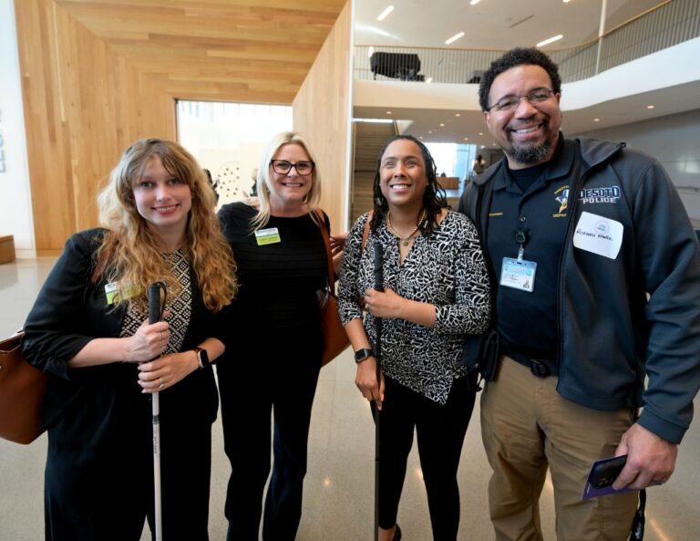 Abby Lautin and Robyn Jordan from Envision Dallas connects with Tiffani and Richard Martin ©Sam Hsu Photography