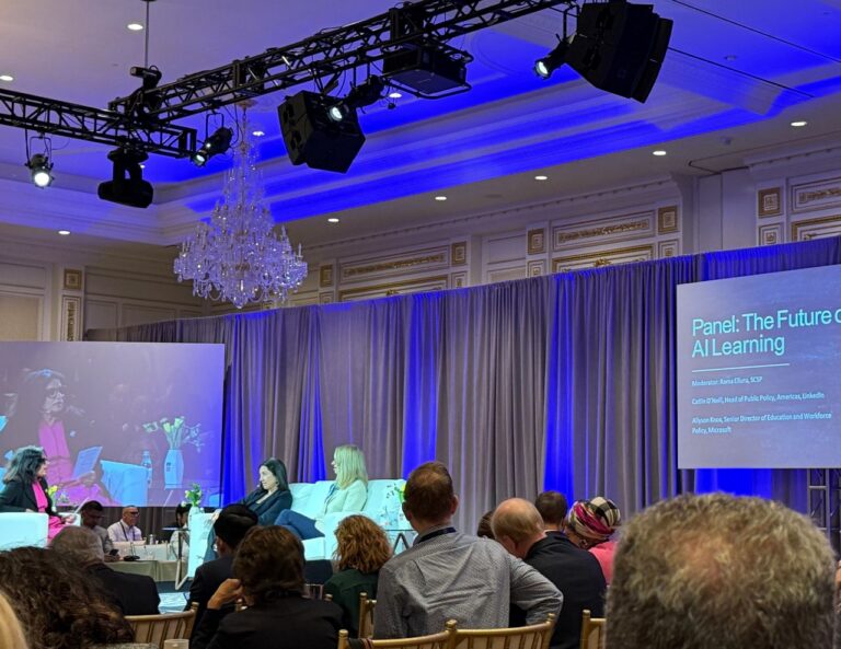 Fireside chat at symposium