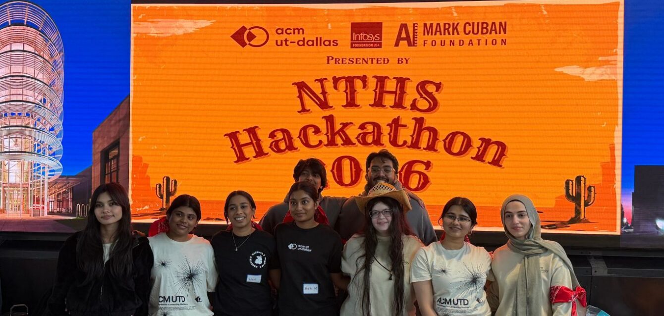 Students posing at UTD Hackathon
