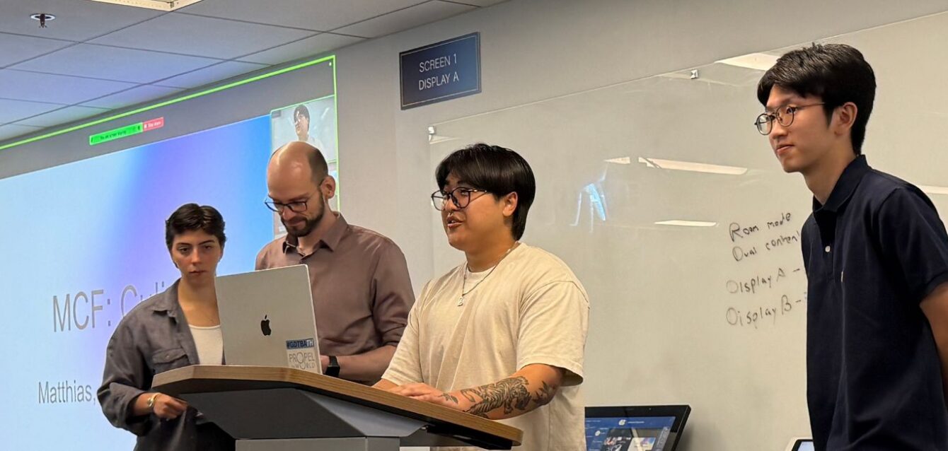 UNC Chapel Hill students giving a presentation
