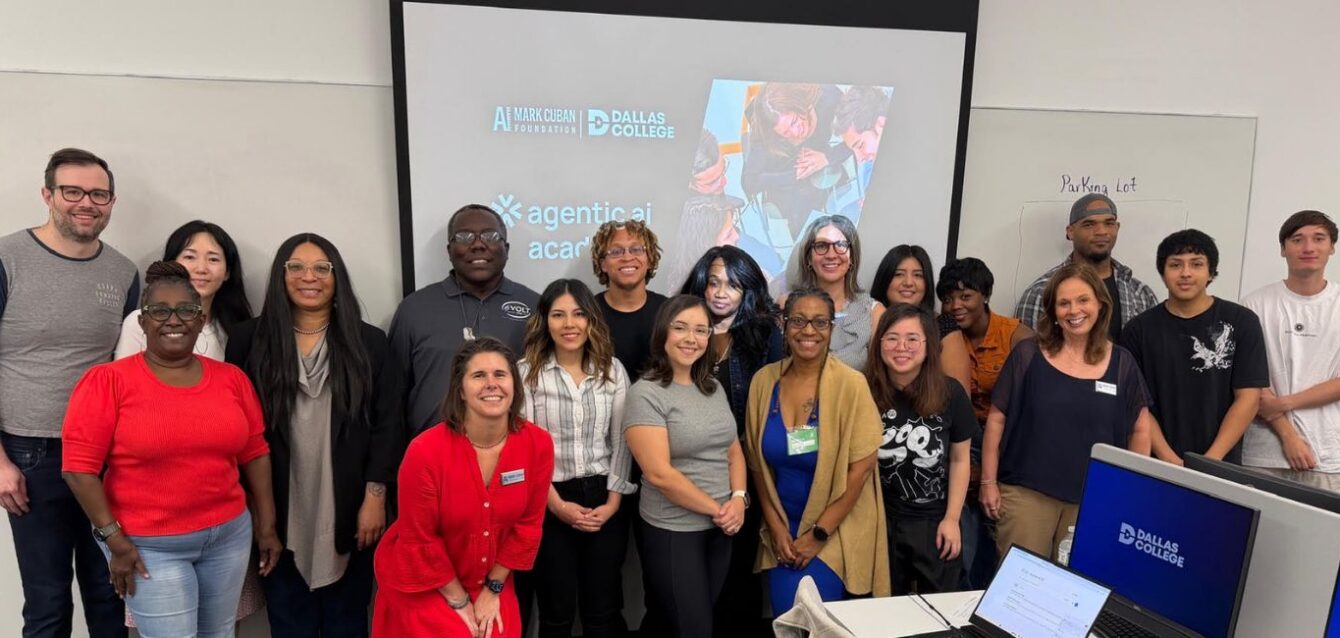 agentic_ai_academy_dallas_college_brookhaven_featured_image Group photo of Wren Hoffman and Agentic AI Academy students at Dallas College, Brookhaven